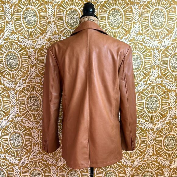 Avec Les Filles Faux Leather Single-Breasted Two-Button Oversized Jacket size S - Picture 7 of 9